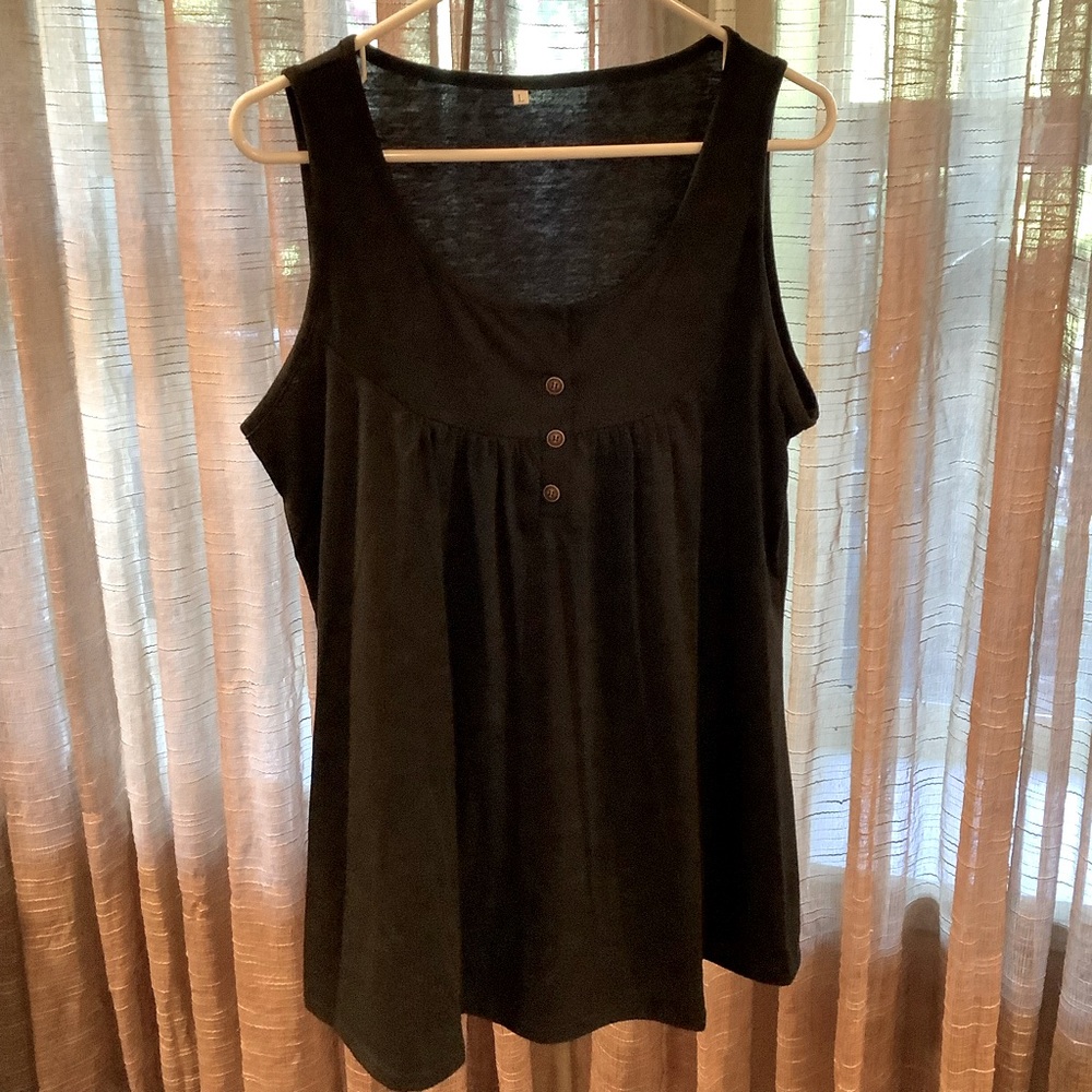 Sleeveless top tank New Black large